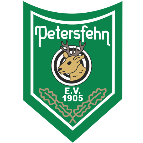 Das Wappen des Schützenvereins Lustgarten zeigt eine Schießscheibe, gekreuzte Gewehre, Eichenlaub und historische Figuren, die Tradition und Gemeinschaft symbolisieren.