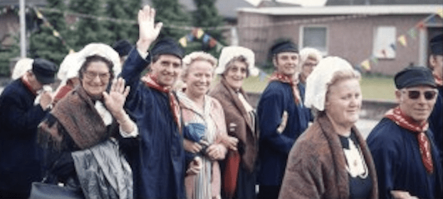 Besuch der St. Antonius Gilde aus Olen beim Schützenfest 1976