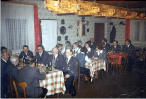 Geselliges Beisammensein im Vereinsheim 1981