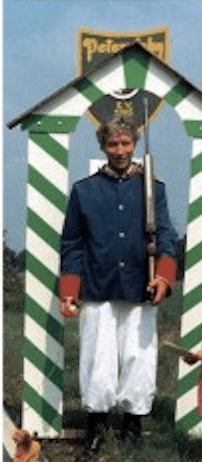Wachsoldat bei der Grenzkontrolle in Petersfehn 1983